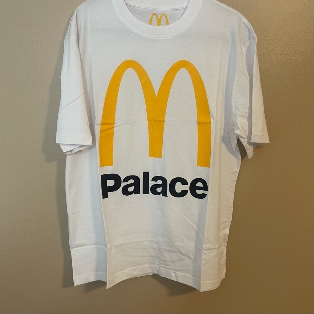 Palace White and Orange Logo T-Shirt